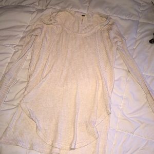 Free people Oatmeal sweater super long